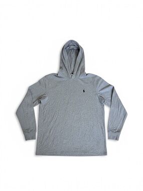 Polo Ralph Lauren Men’s Gray Hoodie Size M Classic Pony Logo Pullover Sweatshirt
